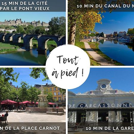Le Marty - Wifi - Central - Climatison - Parking Gratuit Carcassonne Ngoại thất bức ảnh